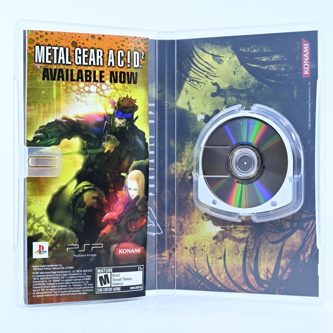 Metal Gear Solid: Portable Ops - Sony PSP Game + Manual - FREE POST!