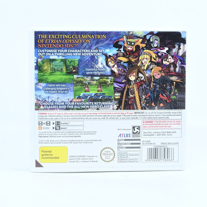 Etrian Odyssey Nexus - Nintendo 3DS Game - PAL + Manual - FREE POST!