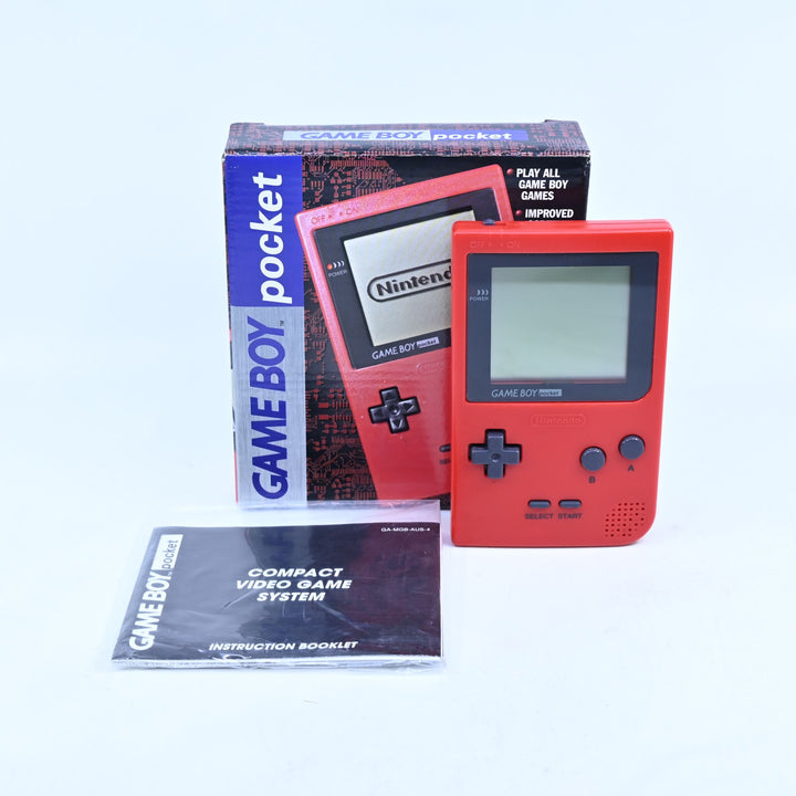 Red Nintendo Gameboy Pocket Boxed Console - AUS PAL - FREE POST!