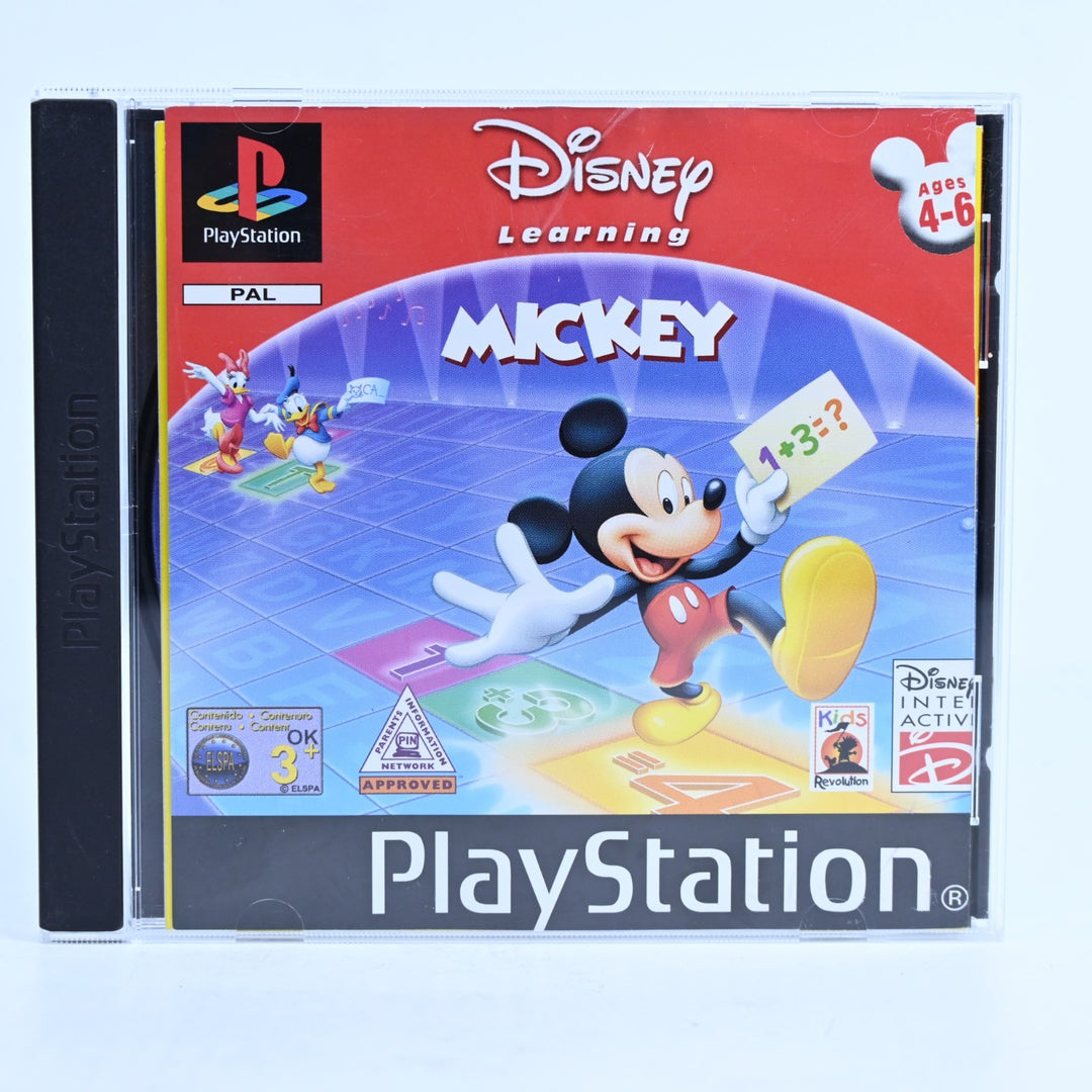 Disney Learning Mickey - Sony Playstation 1 / PS1 Game + Manual - PAL MINT DISC
