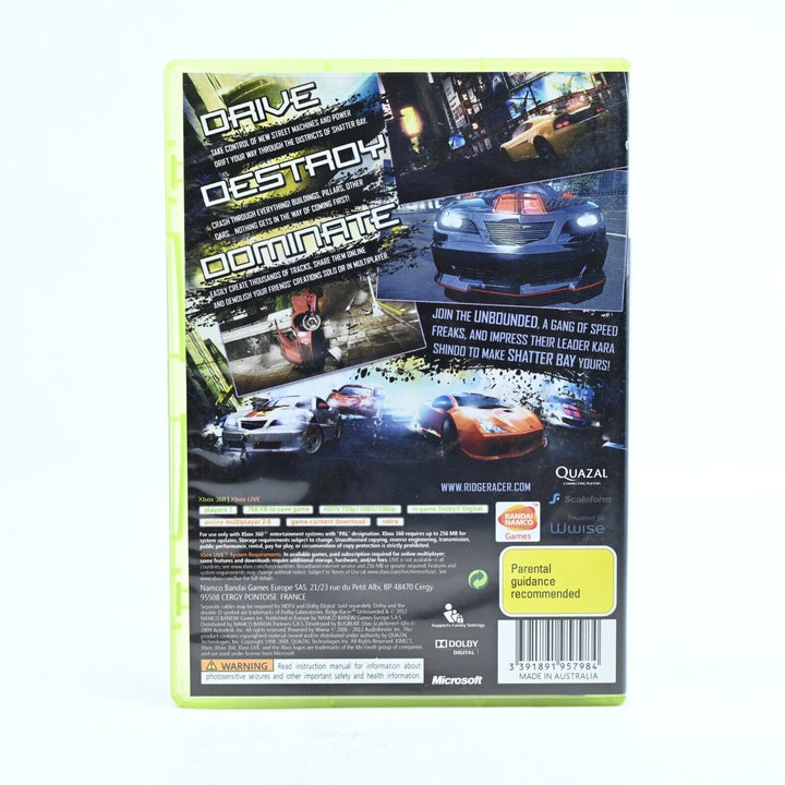 Ridge Racer: Unbounded - Limited Edition - Xbox 360 Game + Manual - PAL