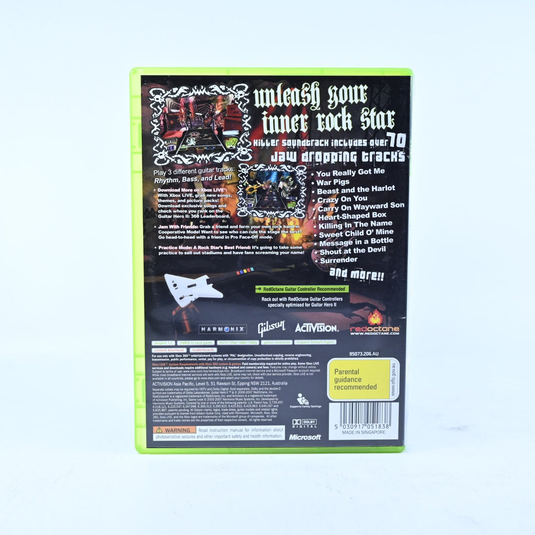 Guitar Hero II - Xbox 360 Game + Manual - PAL - MINT DISC!