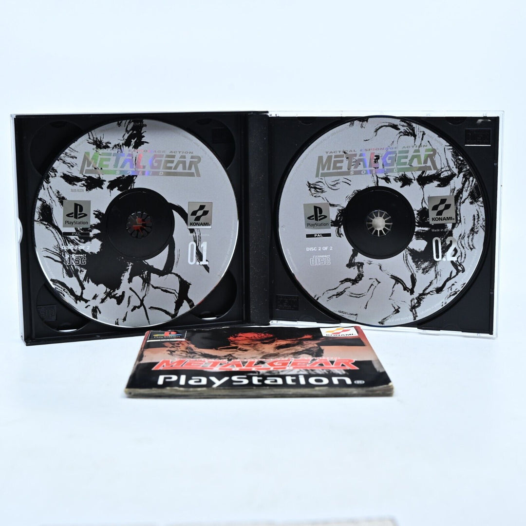 Metal Gear Solid - Sony Playstation 1 / PS1 Game + Manual - PAL - MINT DISCS!