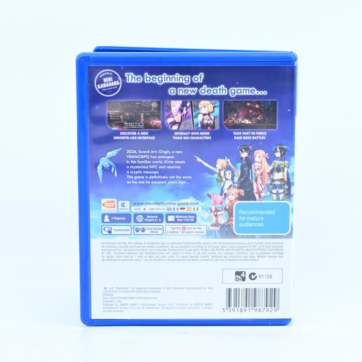 Sword Art Online: Hollow Realization with Poster - Sony PS Vita Game