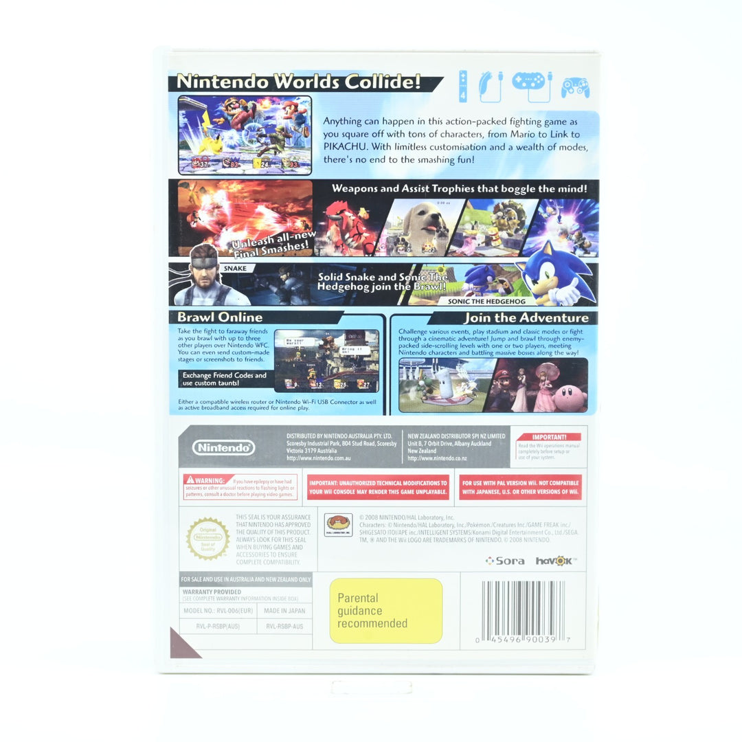 Super Smash Bros. Brawl - Nintendo Wii Game + Manual - PAL - MINT DISC!