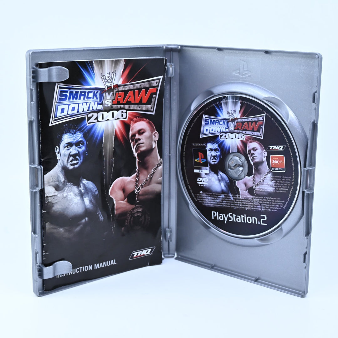 WWE SmackDown! vs Raw 2006 - Sony Playstation 2 / PS2 Game + Manual - PAL