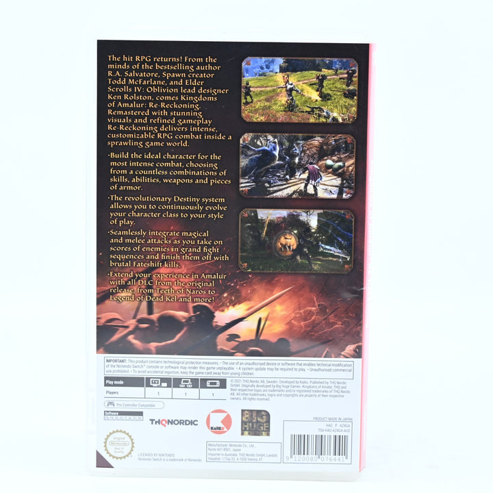Kingdoms of Amalur: Re-Reckoning - Nintendo Switch Game - FREE POST!
