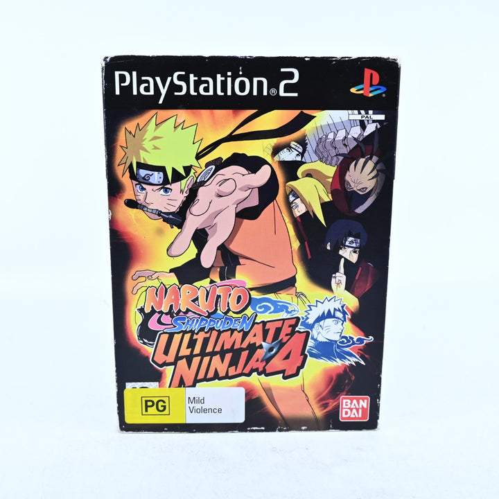 Naruto Shippuden Ultimate Ninja 4 Sony Playstation 2 PS2 Game + Manual + Sleeve