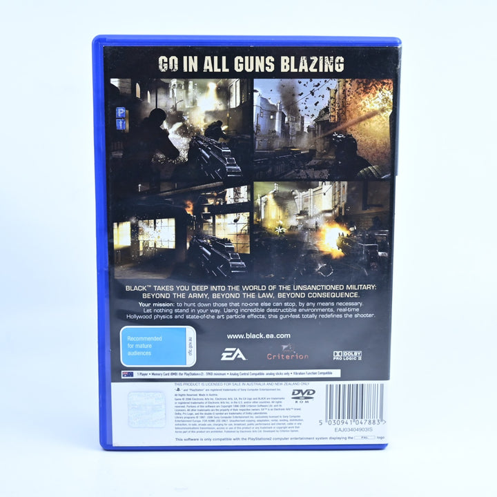 Black - Sony Playstation 2 / PS2 Game + Manual - PAL - MINT DISC!