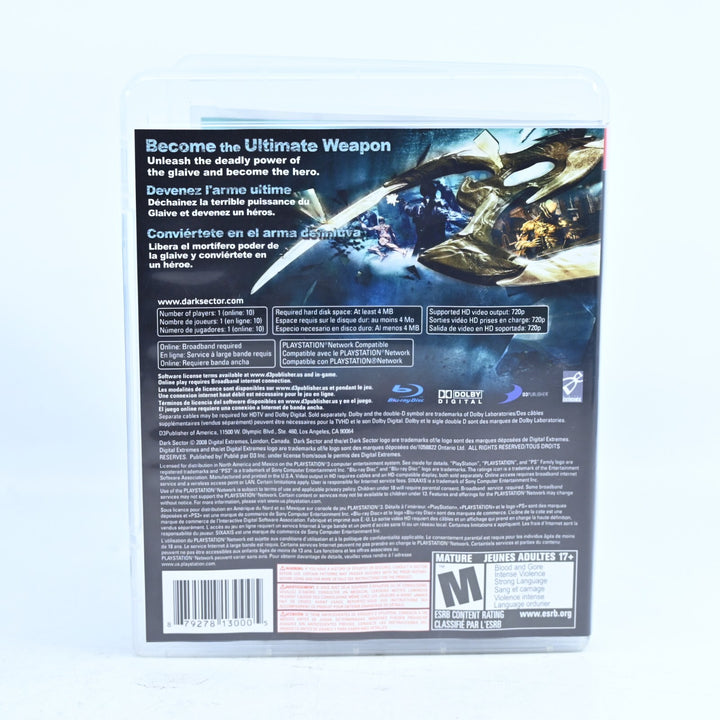 Dark Sector - Sony Playstation 3 / PS3 Game + Manual - FREE POST!