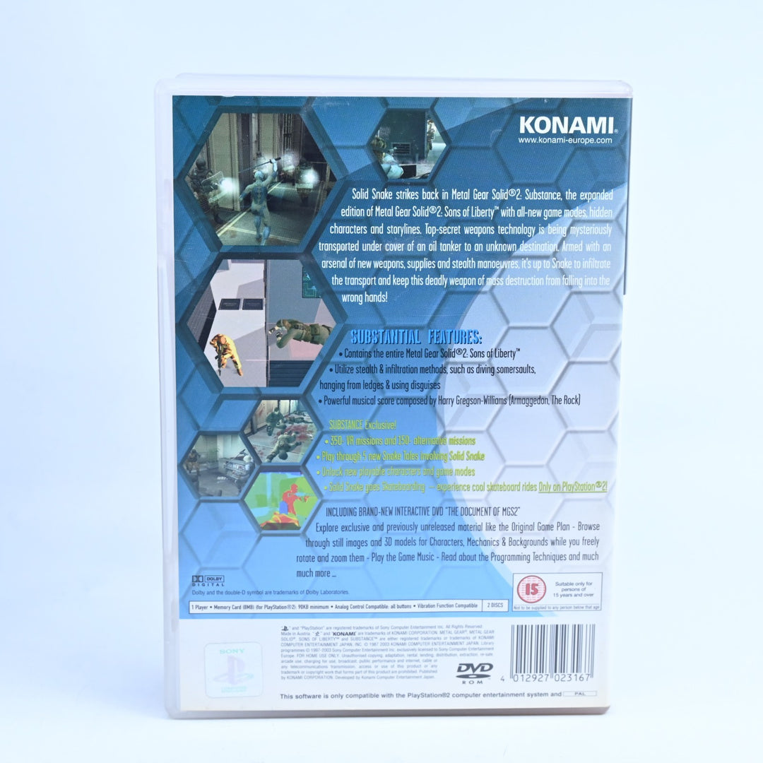 Metal Gear Solid 2: Substance - Sony Playstation 2 / PS2 Game + Manual Disc Wear