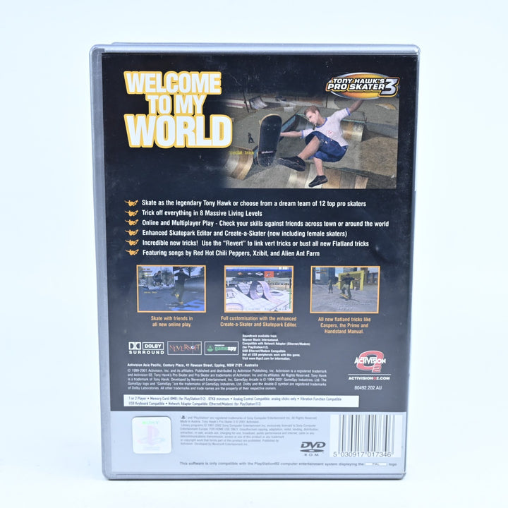 Tony Hawk's Pro Skater 3 - Sony Playstation 2 / PS2 Game + Manual - PAL