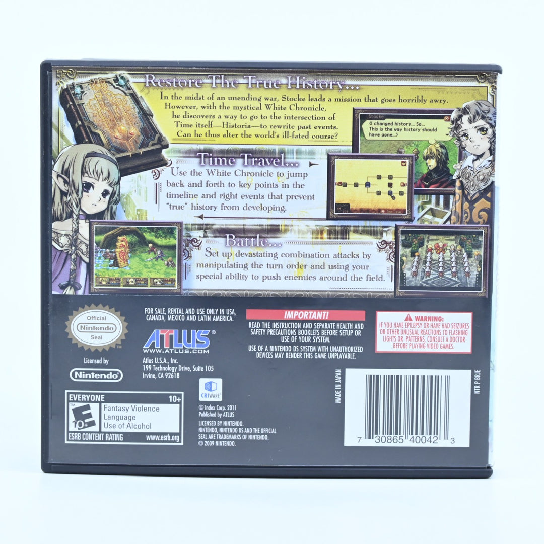 Radiant Historia - Nintendo DS Game - PAL + Manual - FREE POST!