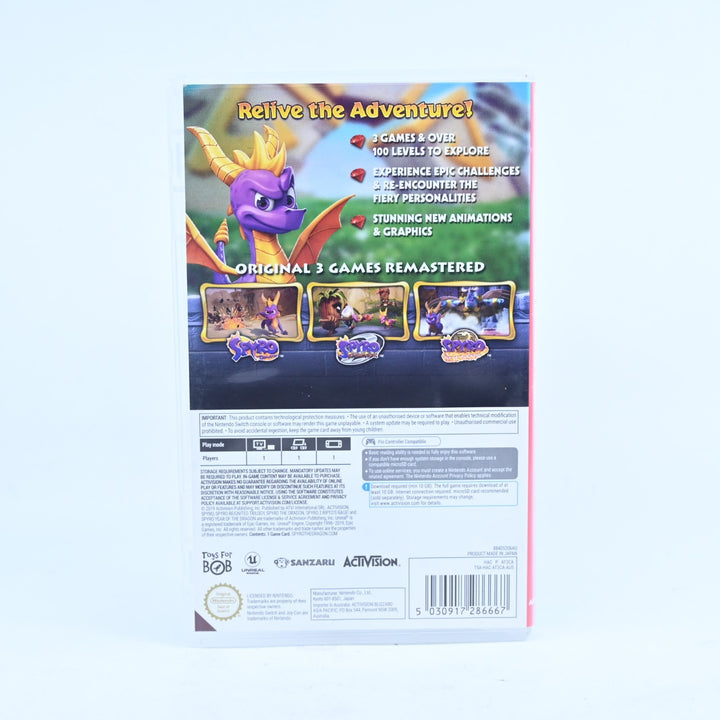 Spyro: Reignited Trilogy - Nintendo Switch Game - FREE POST!