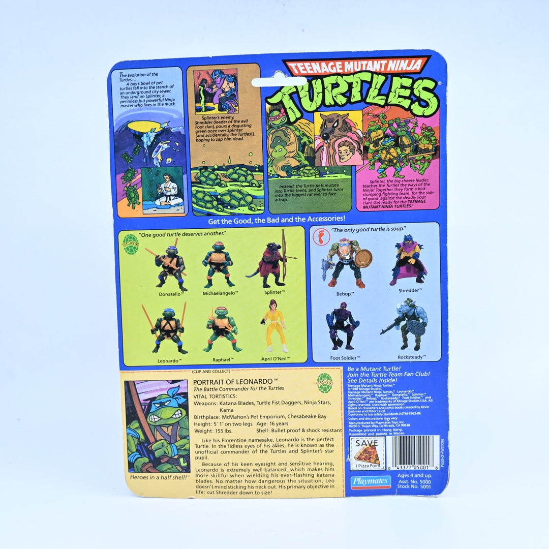 Leonardo - Teenage Mutant Ninja Turtles / TMNT - Playmates 1980's Figure - Toy
