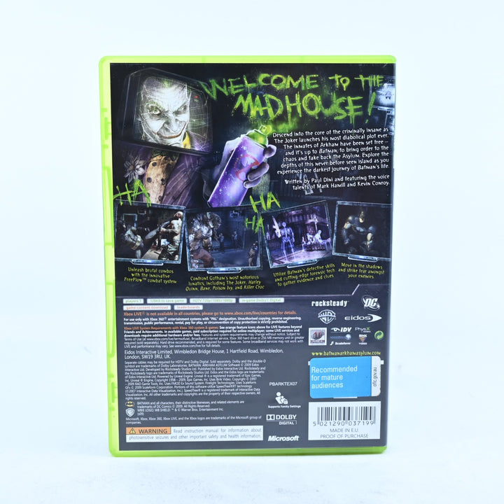 Batman Arkham Asylum - Xbox 360 Game + Manual - PAL - MINT DISC!