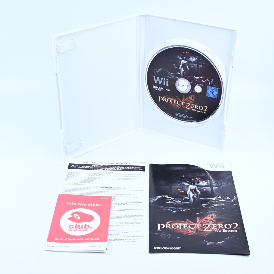 LIKE NEW! Project Zero 2 - Wii Edition - Nintendo Wii Game - PAL - MINT DISC!