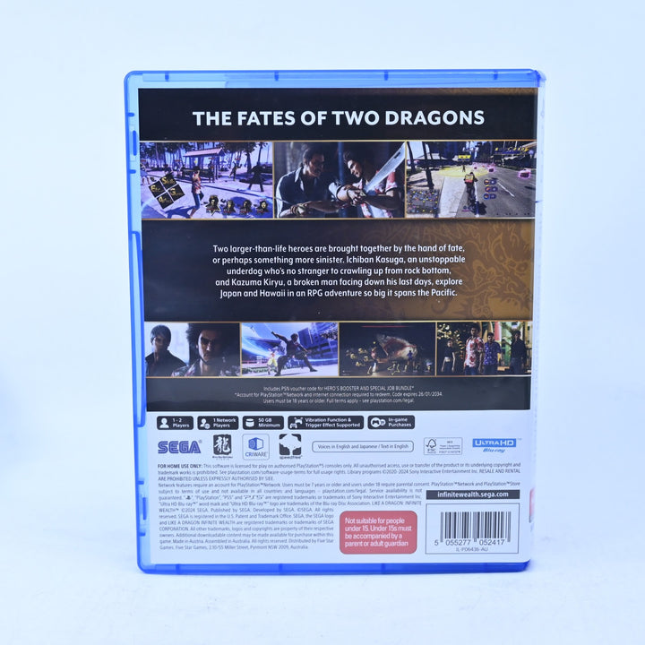 Like A Dragon: Infinite Wealth - Sony Playstation 5 / PS5 Game - MINT DISC!