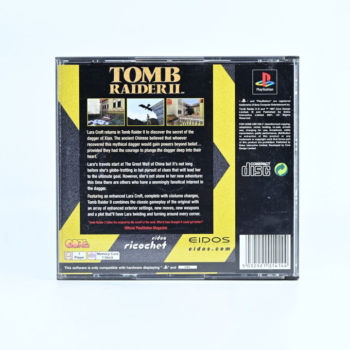 Tomb Raider II 2 - Sony Playstation 1 / PS1 Game + Manual - PAL - MINT DISC!