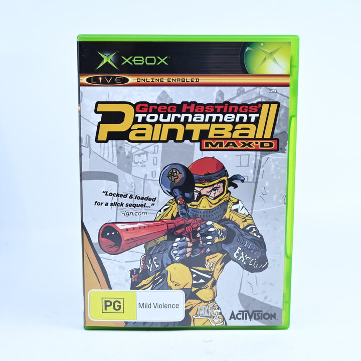 Greg Hastings Tournament Paintball Max'd - Original Xbox Game + Manual - PAL