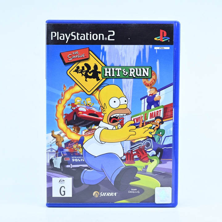 The Simpsons Hit & Run - Sony Playstation 2 / PS2 Game + Manual NEAR MINT DISC