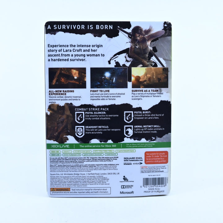 Tomb Raider - Steelbook Edition - Xbox 360 Game + Manual - PAL - MINT DISC!