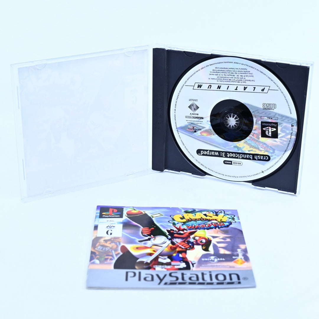 Crash Bandicoot 3: Warped - Sony Playstation 1 / PS1 Game + Manual - PAL