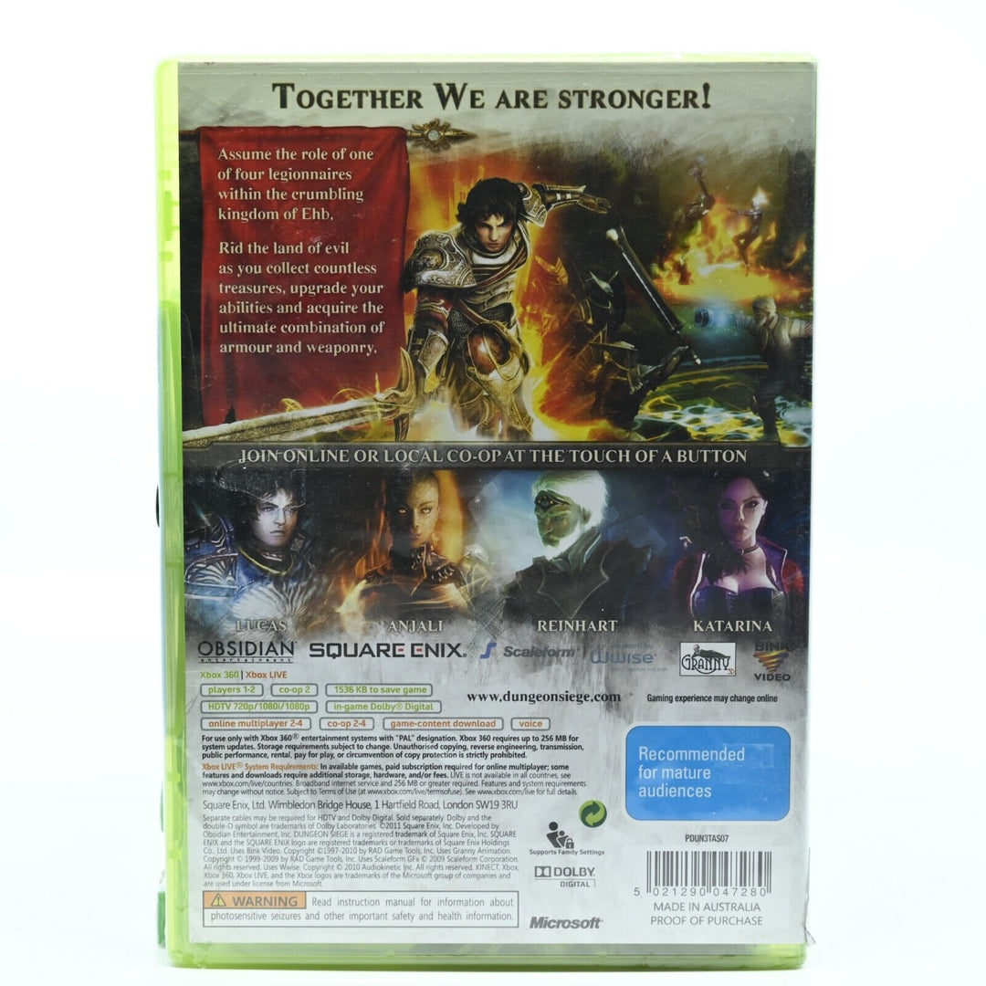 SEALED! - Dungeon Siege III - Xbox 360 Game - PAL - FREE POST!