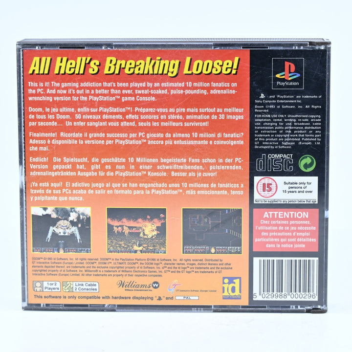 Doom - Sony Playstation 1 / PS1 Game + Manual - PAL - MINT DISC!
