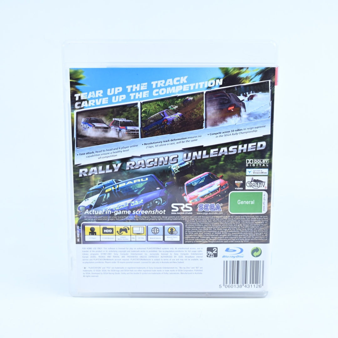 Sega Rally - Sony Playstation 3 / PS3 Game + Manual - MINT DISC!