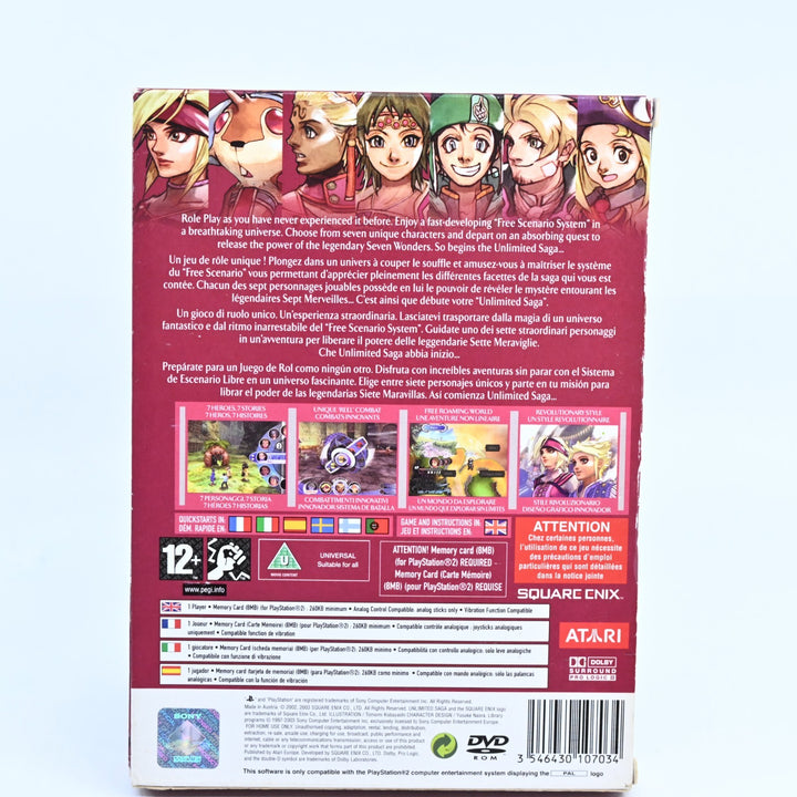 Unlimited SaGa - Sony Playstation 2 / PS2 Game + Manual - PAL - MINT DISCS!