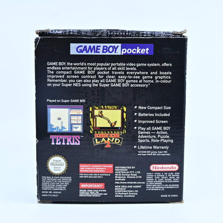 Black Nintendo Gameboy Pocket Boxed Console - AUS PAL - FREE POST!
