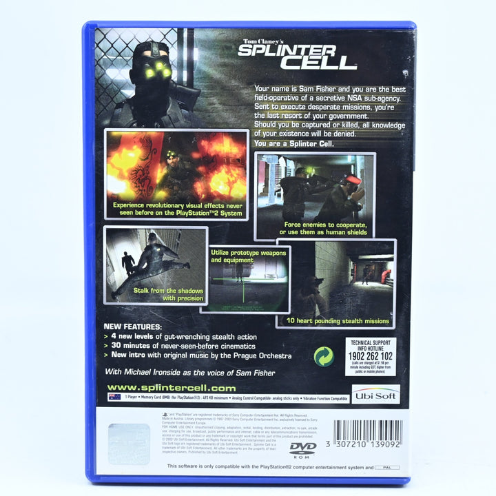 Tom Clancy's Splinter Cell - Sony Playstation 2 / PS2 Game + Manual - PAL