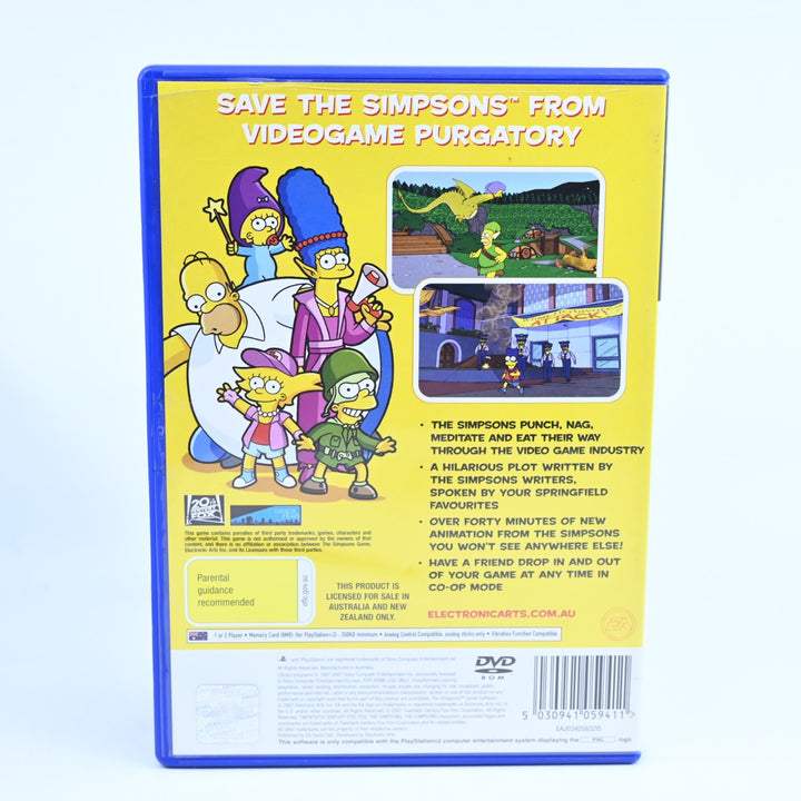 The Simpsons Game - Sony Playstation 2 / PS2 Game + Manual - PAL - MINT DISC!