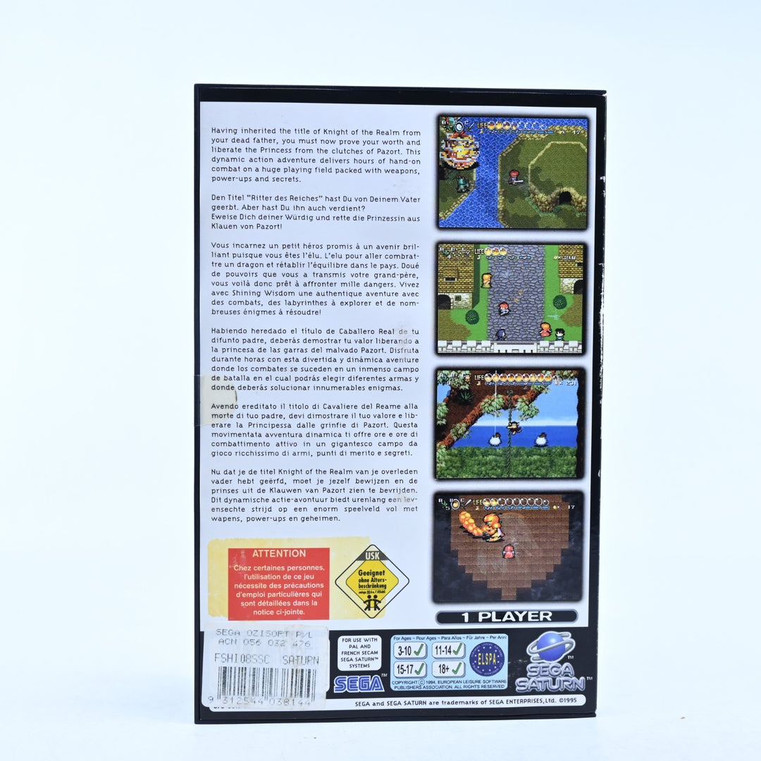 Shining Wisdom - Sega Saturn Game + Manual - PAL - MINT DISC!