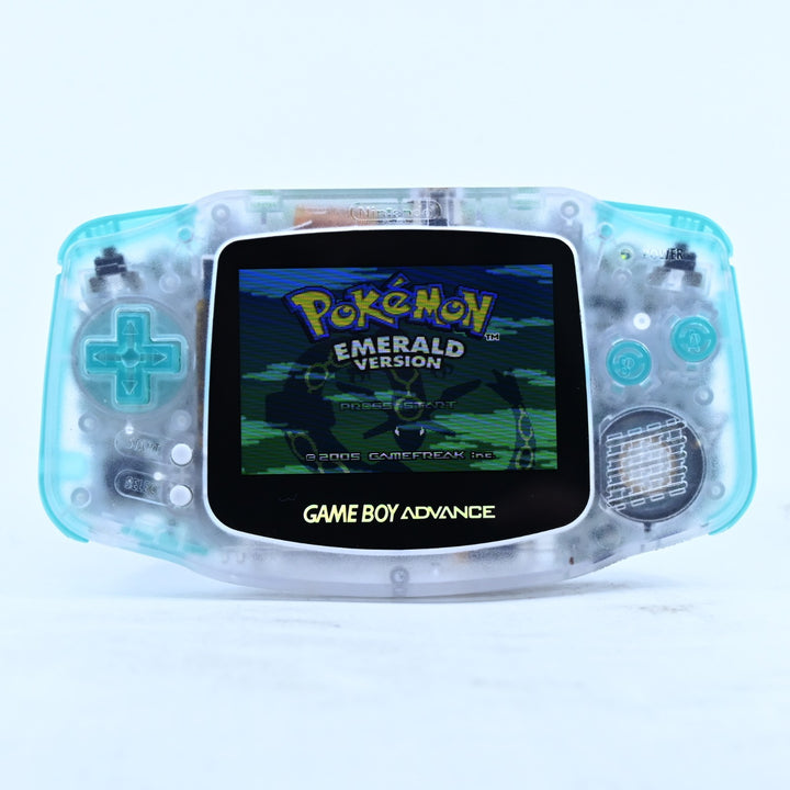 Clear Clear/Blue + IPS Screen - Nintendo Gameboy Advance Console - AGB-001