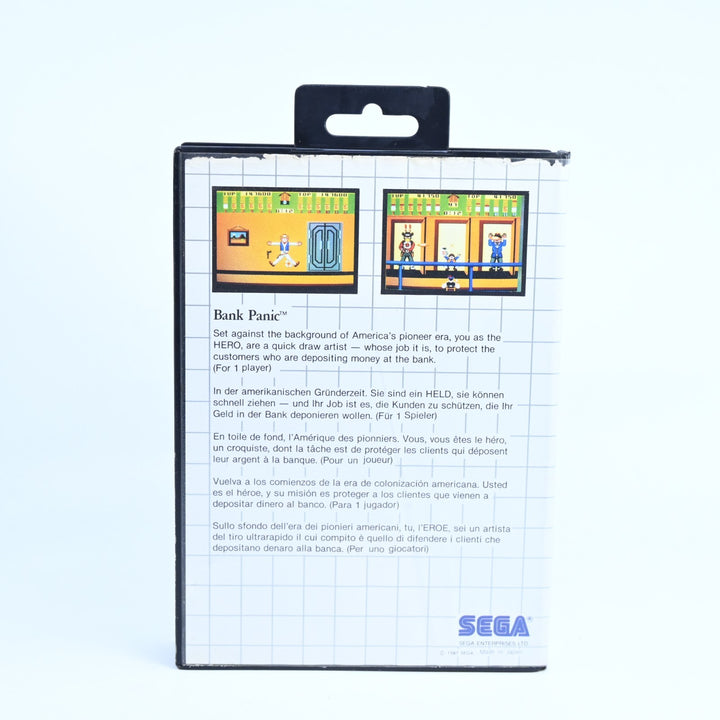 Bank Panic - Sega Master System Game + Manual - PAL - FREE POST!