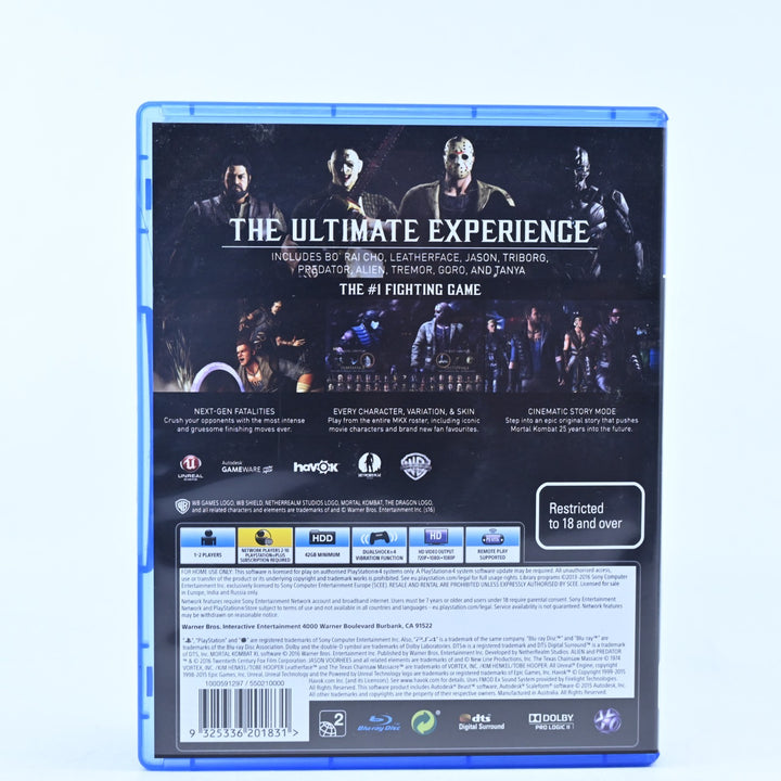 Mortal Kombat XL - Sony Playstation 4 / PS4 Game - MINT DISC!