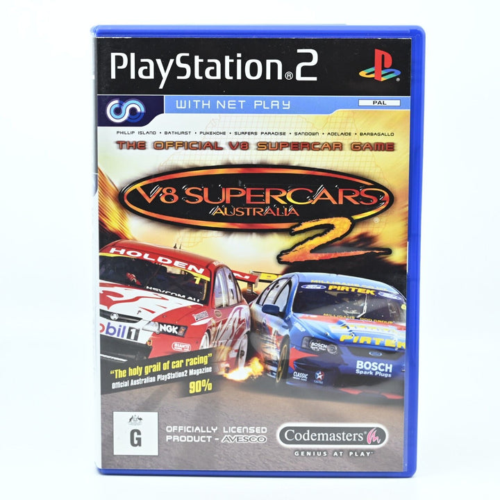 V8 Supercars Australia 2 - Sony Playstation 2 / PS2 Game + Manual - PAL