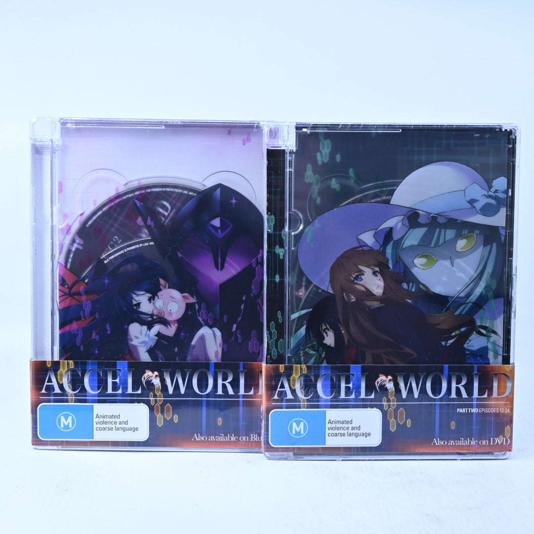 Accel World - Season 1 - Parts 1 &amp; 2 - Hanabee - Region 4 - Anime DVD SEALED!