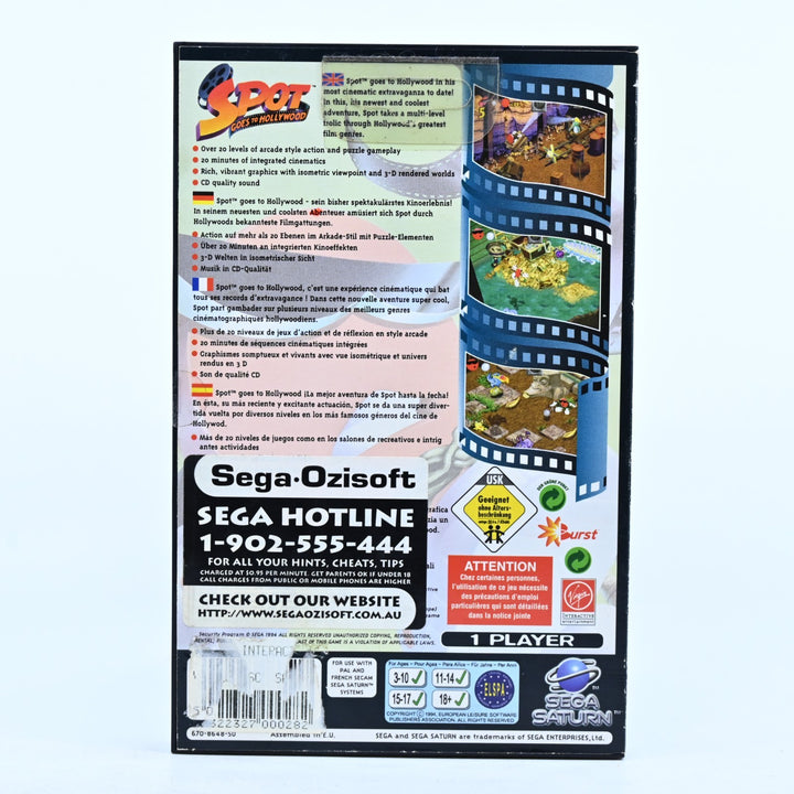 Spot Goes to Hollywood - Sega Saturn Game + Manual - PAL - MINT DISC!