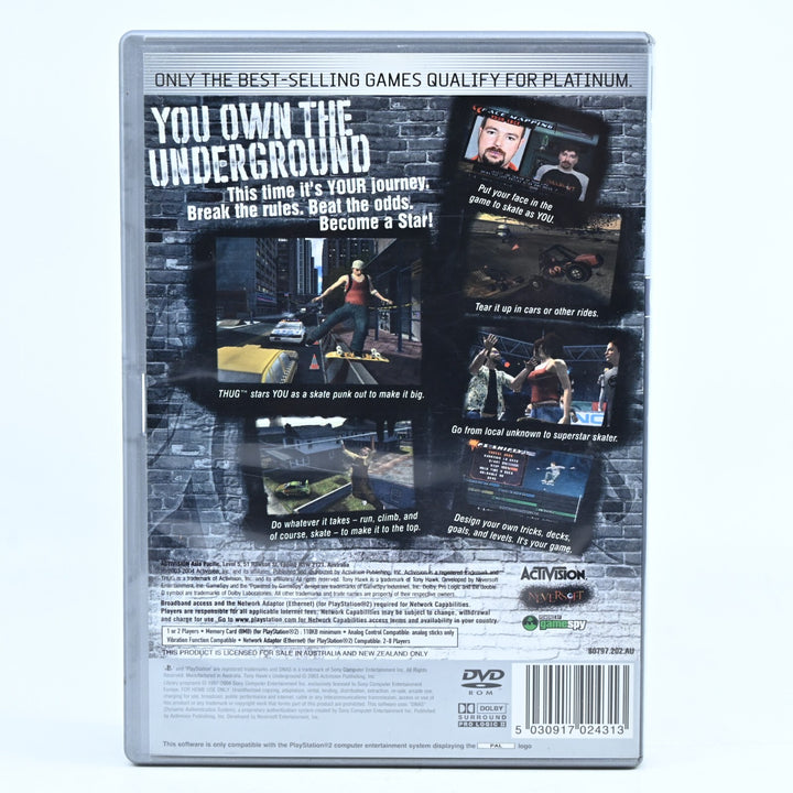 Tony Hawk's Underground - Sony Playstation 2 / PS2 Game - PAL - FREE POST!