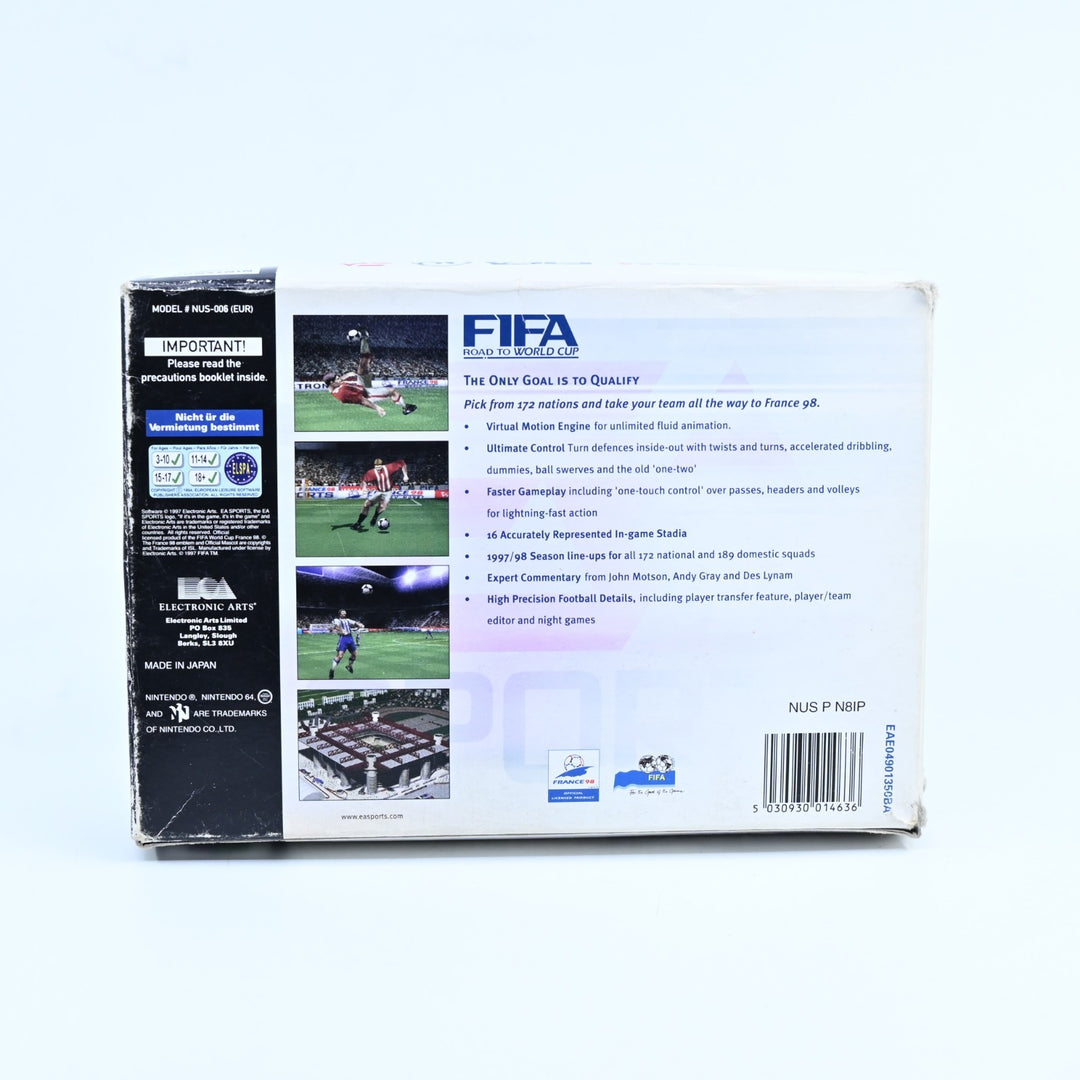 FIFA 98: Road to World Cup - N64 / Nintendo 64 Boxed Game - PAL - FREE POST!