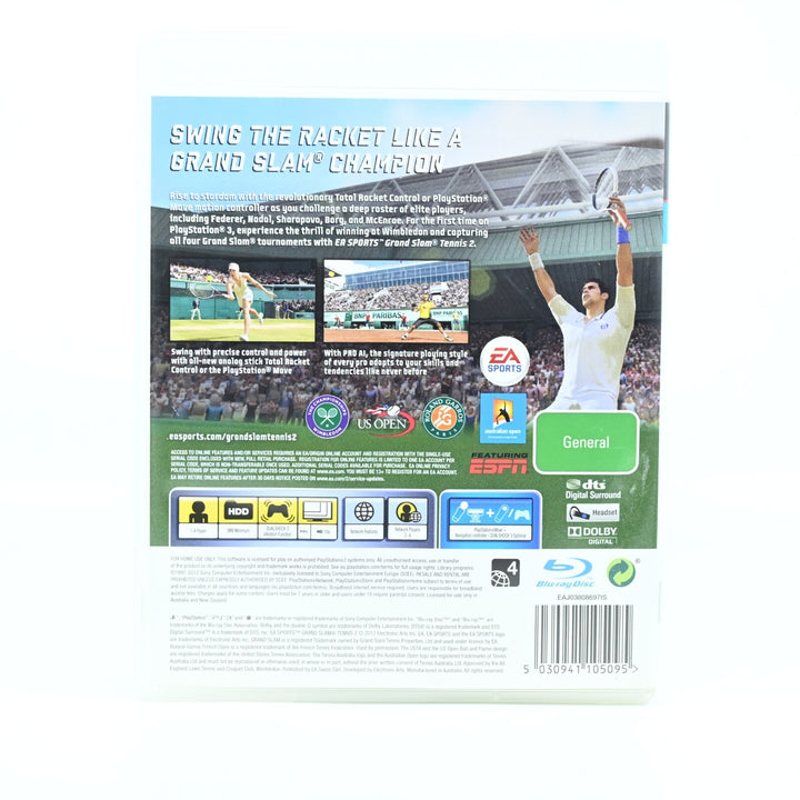 Grand Slam Tennis 2 - Sony Playstation 3 / PS3 Game + Manual - FREE POST