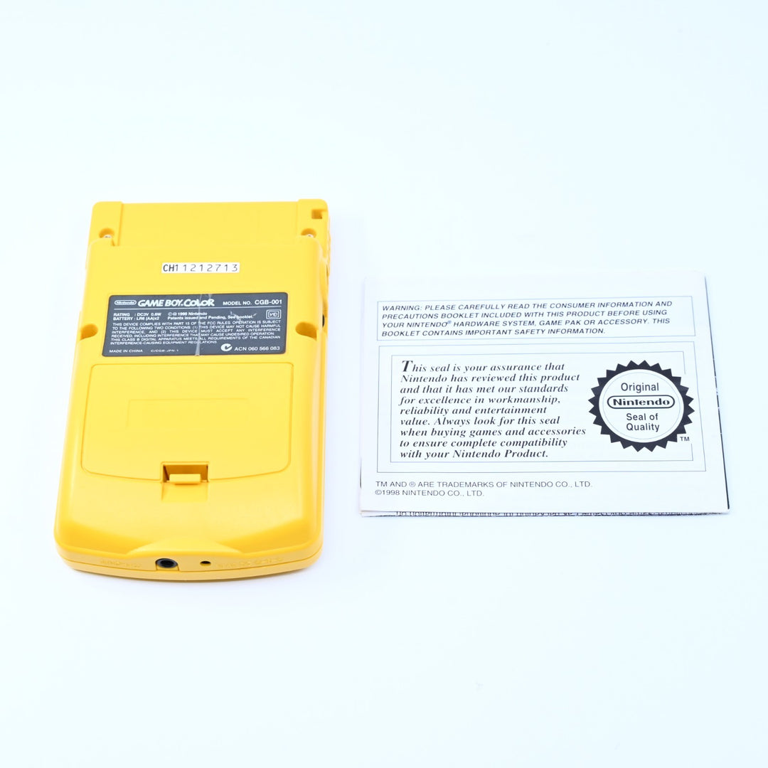 Dandelion Yellow Nintendo Gameboy Color Boxed Console - AUS PAL - Holo Label