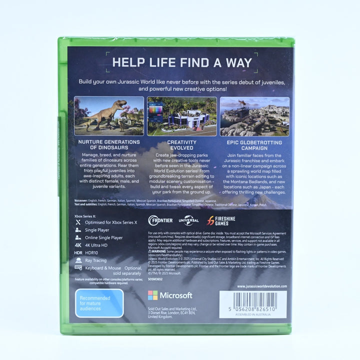SEALED! Jurassic World Evolution 3 - Xbox One Game - PAL - FREE POST!