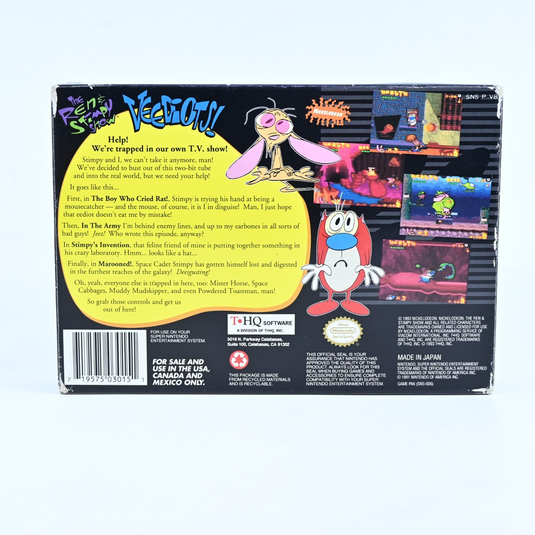 The Ren & Stimpy Show: Veediots - Super Nintendo / SNES Boxed Game - NTSC-U/C