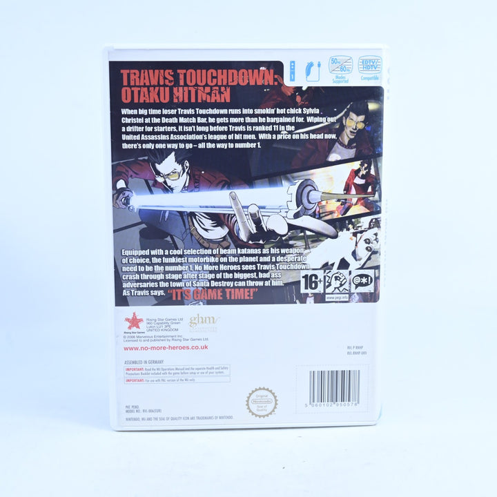 No More Heroes - Nintendo Wii Game + Manual - PAL - MINT DISC!