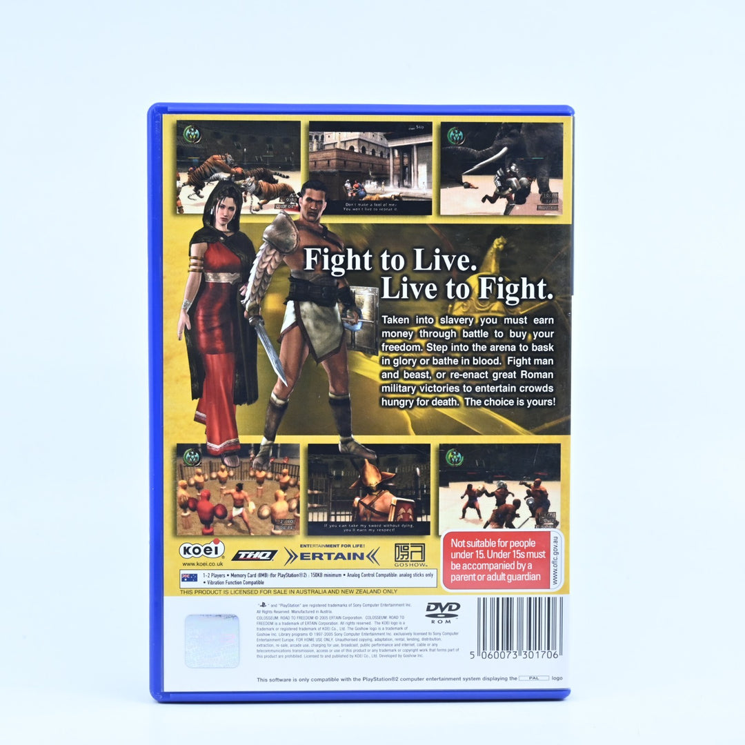 Colosseum: Road to Freedom - Sony Playstation 2 / PS2 Game + Manual - MINT DISC