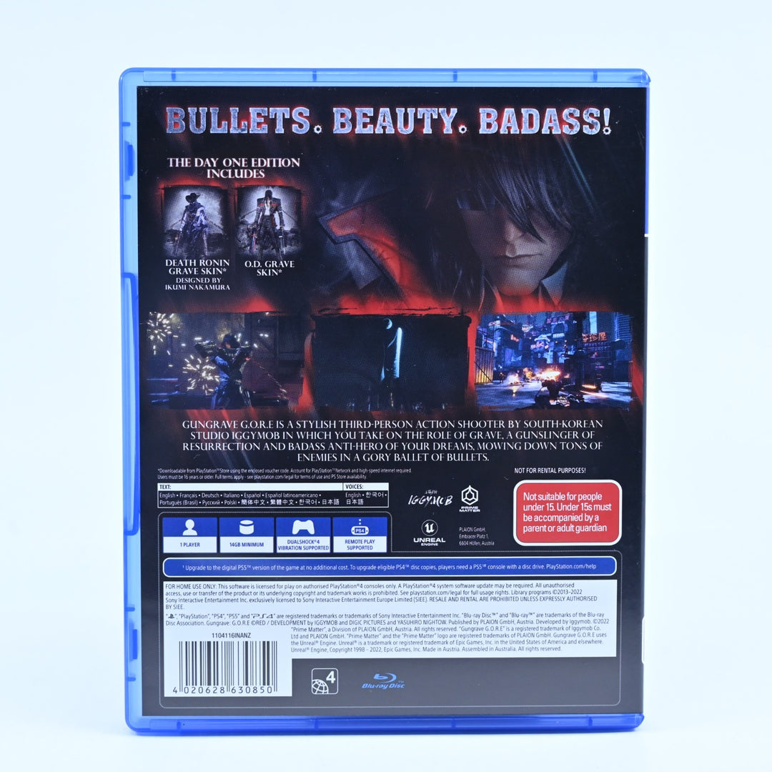 Gungrave G.O.R.E Day One Edition - Sony Playstation 4 / PS4 Game - MINT DISC!